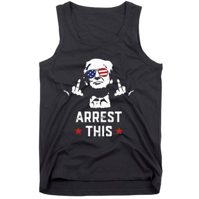 Funny Trump Arrest This Donald Trump Middle Finger President Tank Top