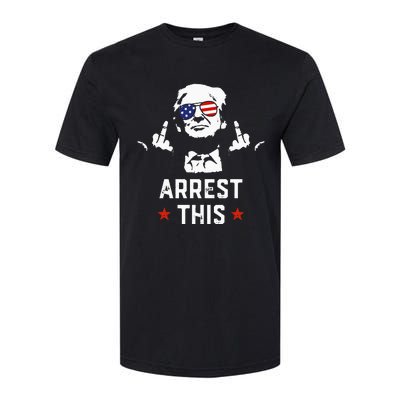 Funny Trump Arrest This Donald Trump Middle Finger President Softstyle CVC T-Shirt