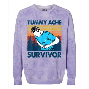 Funny Tummy Ache Survivor ShirtTummy Ache Survivor Design Colorblast Crewneck Sweatshirt