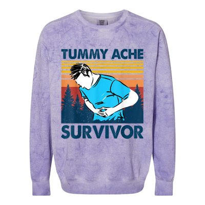 Funny Tummy Ache Survivor ShirtTummy Ache Survivor Design Colorblast Crewneck Sweatshirt