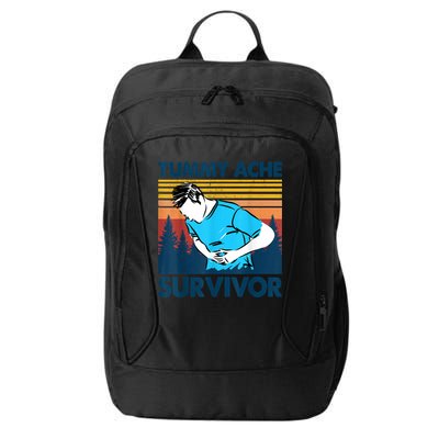 Funny Tummy Ache Survivor ShirtTummy Ache Survivor Design City Backpack