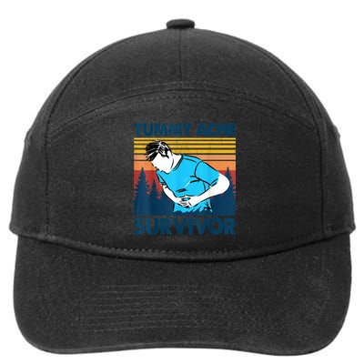 Funny Tummy Ache Survivor ShirtTummy Ache Survivor Design 7-Panel Snapback Hat