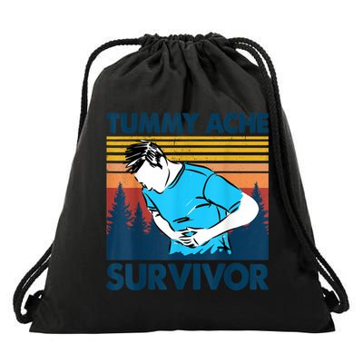 Funny Tummy Ache Survivor ShirtTummy Ache Survivor Design Drawstring Bag