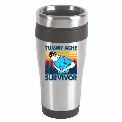 Funny Tummy Ache Survivor ShirtTummy Ache Survivor Design 16oz Travel Tumbler