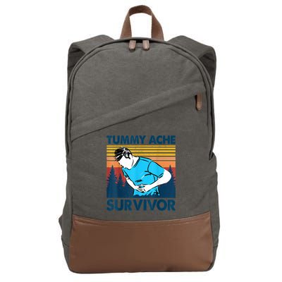 Funny Tummy Ache Survivor ShirtTummy Ache Survivor Design Cotton Canvas Backpack