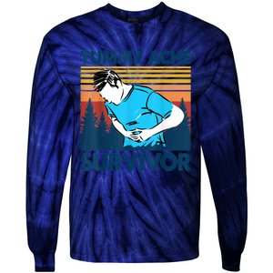 Funny Tummy Ache Survivor ShirtTummy Ache Survivor Design Tie-Dye Long Sleeve Shirt