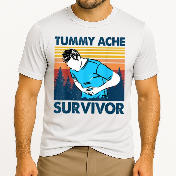 Funny Tummy Ache Survivor ShirtTummy Ache Survivor Design Performance Shirt