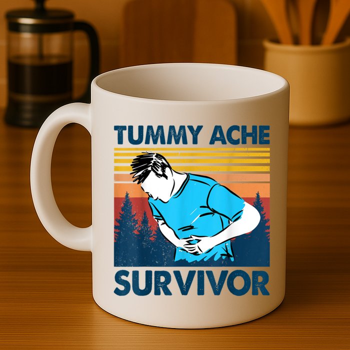 Funny Tummy Ache Survivor ShirtTummy Ache Survivor Design Mug