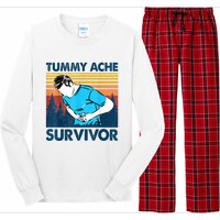 Funny Tummy Ache Survivor ShirtTummy Ache Survivor Design Long Sleeve Pajama Set