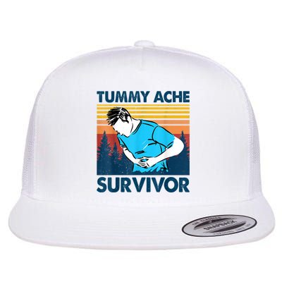 Funny Tummy Ache Survivor ShirtTummy Ache Survivor Design Flatbill Hat