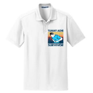 Funny Tummy Ache Survivor ShirtTummy Ache Survivor Design Dry Zone Grid Polo