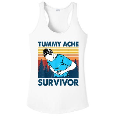 Funny Tummy Ache Survivor ShirtTummy Ache Survivor Design Ladies PosiCharge Competitor Racerback Tank