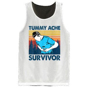 Funny Tummy Ache Survivor ShirtTummy Ache Survivor Design Mesh Reversible Basketball Jersey Tank