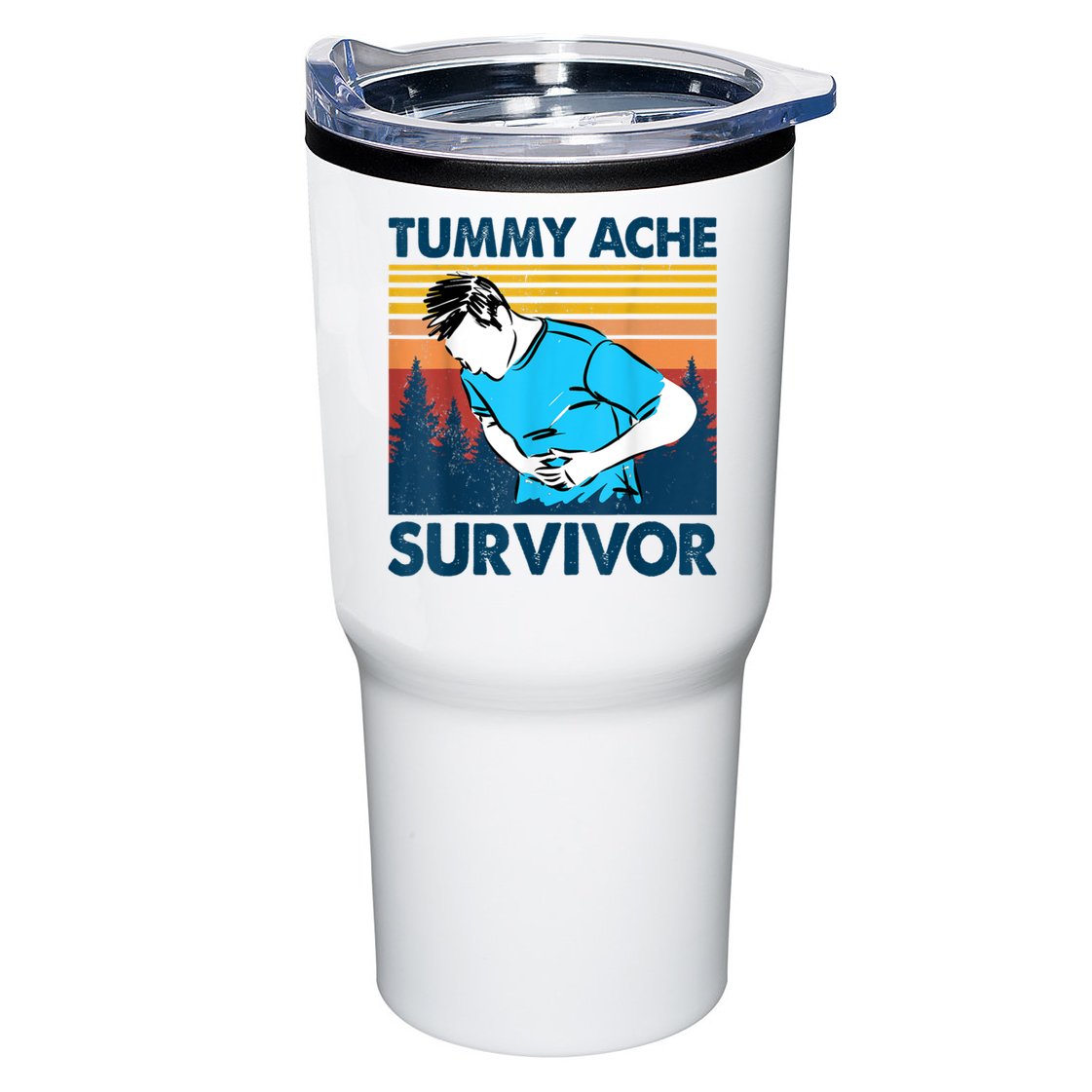 Funny Tummy Ache Survivor ShirtTummy Ache Survivor Design Tumbler