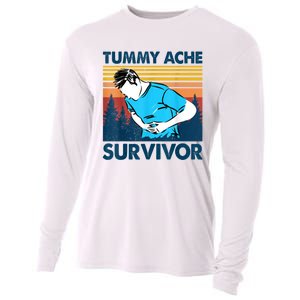 Funny Tummy Ache Survivor ShirtTummy Ache Survivor Design Cooling Performance Long Sleeve Crew