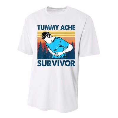 Funny Tummy Ache Survivor ShirtTummy Ache Survivor Design Performance Sprint T-Shirt