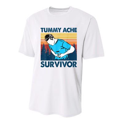 Funny Tummy Ache Survivor ShirtTummy Ache Survivor Design Youth Performance Sprint T-Shirt