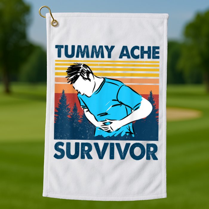Funny Tummy Ache Survivor ShirtTummy Ache Survivor Design Golf Towel