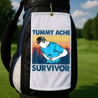 Funny Tummy Ache Survivor ShirtTummy Ache Survivor Design Golf Towel