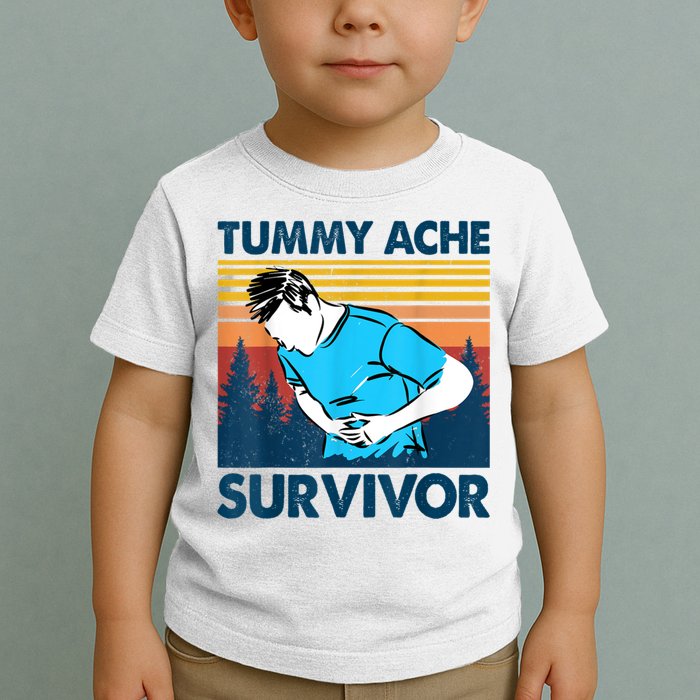 Funny Tummy Ache Survivor ShirtTummy Ache Survivor Design Toddler T-Shirt