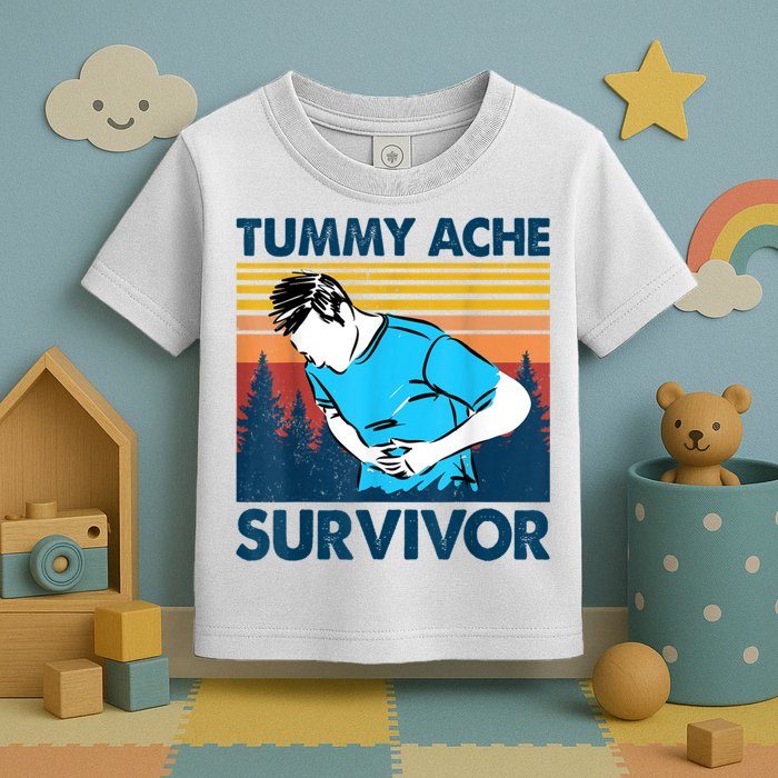 Funny Tummy Ache Survivor ShirtTummy Ache Survivor Design Toddler T-Shirt