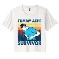 Funny Tummy Ache Survivor ShirtTummy Ache Survivor Design Crop Top