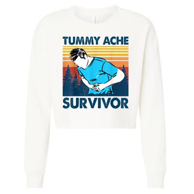 Funny Tummy Ache Survivor ShirtTummy Ache Survivor Design Cropped Pullover Crew
