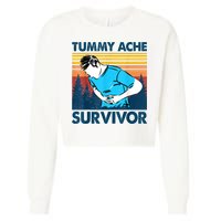 Funny Tummy Ache Survivor ShirtTummy Ache Survivor Design Cropped Pullover Crew