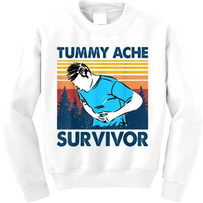 Funny Tummy Ache Survivor ShirtTummy Ache Survivor Design Kids Sweatshirt