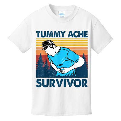 Funny Tummy Ache Survivor ShirtTummy Ache Survivor Design Kids T-Shirt