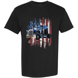 Funny Trucker American Flag Truck Driver Shirt Truck Driver Gift  Garment-Dyed Heavyweight T-Shirt