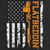 Flatbedder Truck American Flag Patriotic Flatbed Trucker 7 Panel Mesh Trucker Snapback Hat