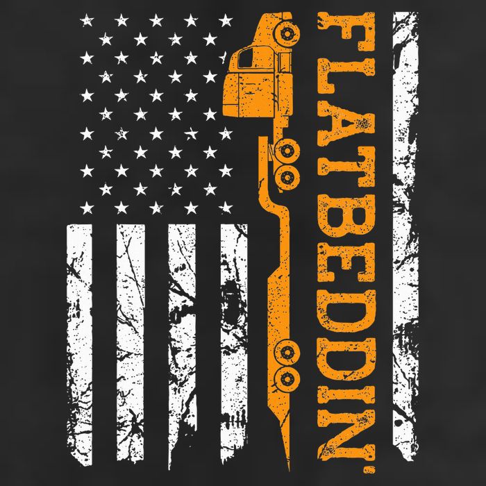 Flatbedder Truck American Flag Patriotic Flatbed Trucker 7 Panel Mesh Trucker Snapback Hat