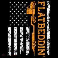 Flatbedder Truck American Flag Patriotic Flatbed Trucker Flatbill Hat