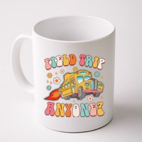 Field Trip Anyone Groovy School Bus Driver Yellow Bus Coffee Mug