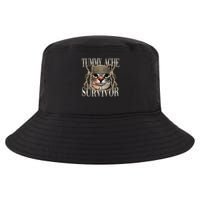 Funny Tummy Ache Survivor Soldier Cat Meme Cool Comfort Performance Bucket Hat