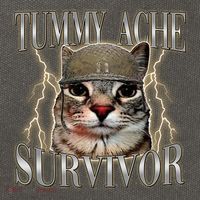 Funny Tummy Ache Survivor Soldier Cat Meme Cotton Canvas Backpack