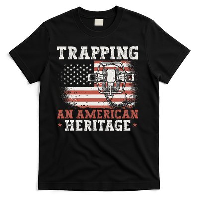 flag Trapping An American Heritage Trap Hunting T-Shirt