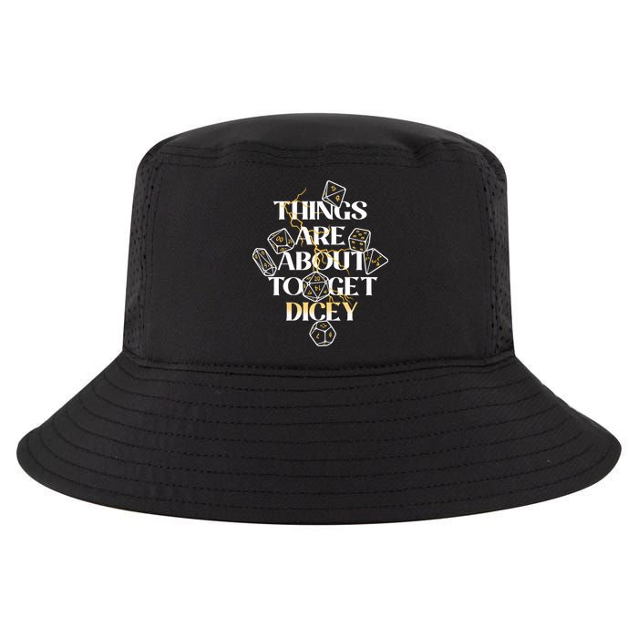 Funny Things Are About To Get Dicey DnD Cool Comfort Performance Bucket Hat