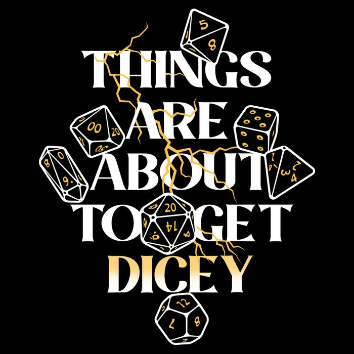 Funny Things Are About To Get Dicey DnD Apron