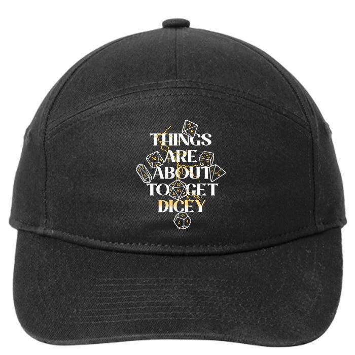Funny Things Are About To Get Dicey DnD 7-Panel Snapback Hat