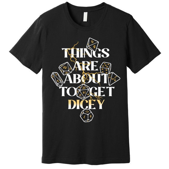 Funny Things Are About To Get Dicey DnD Premium T-Shirt