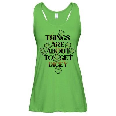 Funny Things Are About To Get Dicey DnD Ladies Essential Flowy Tank