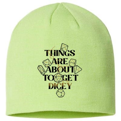 Funny Things Are About To Get Dicey DnD Sustainable Beanie