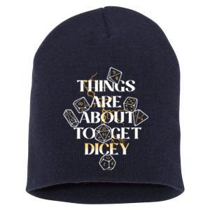 Funny Things Are About To Get Dicey DnD Short Acrylic Beanie