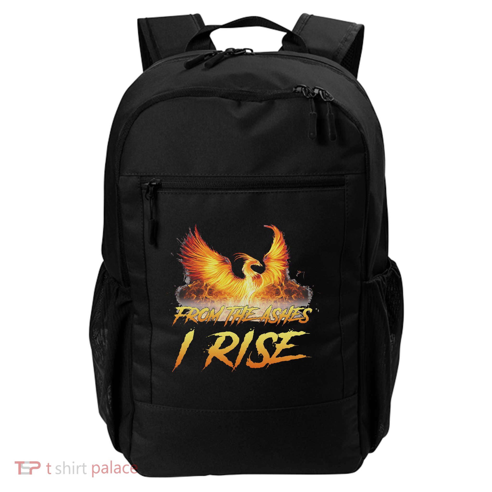 From The Ashes I Rise Motivational Phoenix Bird Gift Daily Commute Backpack