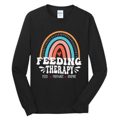 Feeding Therapy Appreciation Rainbow Feeding Therapist Tall Long Sleeve T-Shirt