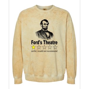 Ford's Theatre Awful Would Not Recommend Review Colorblast Crewneck Sweatshirt