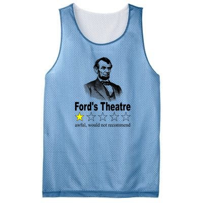 Ford's Theatre Awful Would Not Recommend Review Mesh Reversible Basketball Jersey Tank