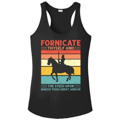 Fornicate Thyself And The Steed Upon Which Thou Didst Arrive Ladies PosiCharge Competitor Racerback Tank